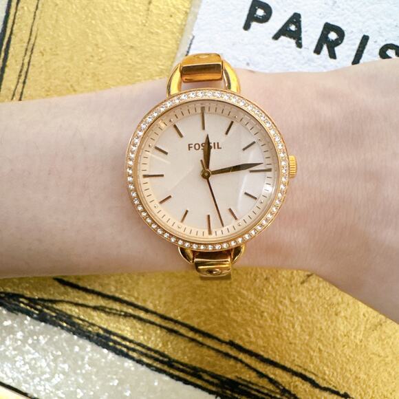Fossil BQ3163 Women\'s Classic Minute Rose Gold-Tone Stainless Steel Watch main image 4